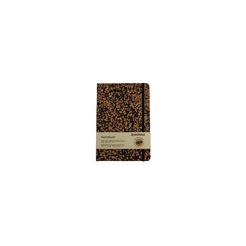 Taccuino con copertina in tessuto riciclata dai chicchi di caffè Donau - 96 ff ricilati da 80 g/m² - conf. 3 pz -